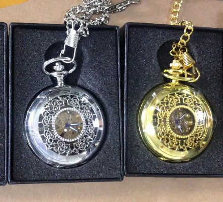 14 Designs Antique Skeleton Mechanical Watches Manual Hollow Flower Roman Pocket Watches