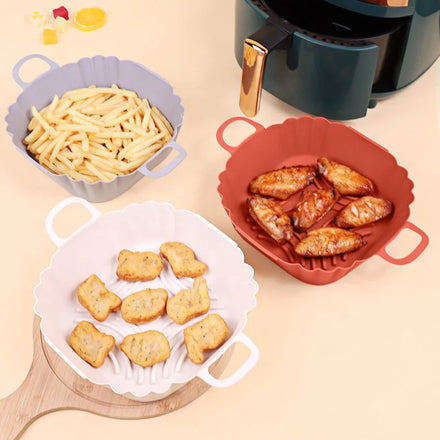 8 inch 16 cm Food Safe Reusable Air Fryer Silicone Pot Basket Liner Air Fryer Silicone Pot for Air Fryer