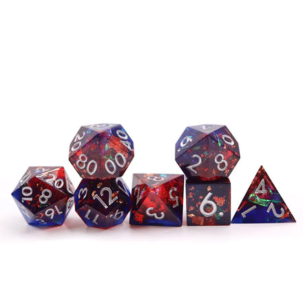 Factory Price Custom Flake Dice Set 7pcs with Sharp Edge Resin Premium Quality Product