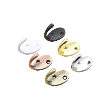 Farmhouse Zinc Alloyed Metal Hooks 6 Colors Decorative Rustic Coat Hooks Rack Wall Mounted Single Prong Robe Hook Clothing
