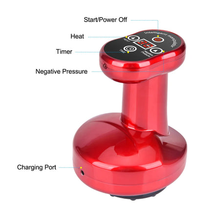 Electric Scraping and Cupping Massager Vaccum Massage Cup Set for Guasha Nagative Pressure Meridian Dregde Body Slim