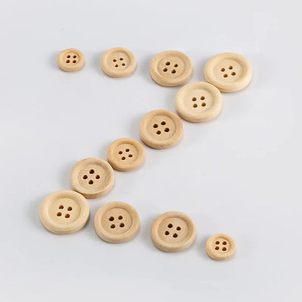 Custom Made Logo Sewing Wooden Buttons Wood Head and Brass Screws Car Shape for Logo Display
