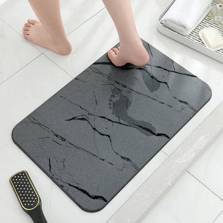 Hot Selling Wholesale Eco-friendly Solid Color Anti-Slip Quick Drying Diatomite Bath Mat