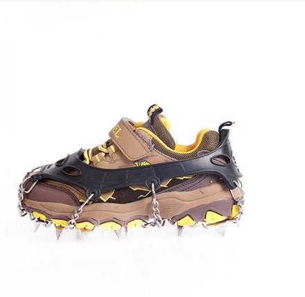 Children Kids Ice Cleats Snow Crampons for Hiking Boots & Shoes with 13 Stainless Steel Spikes for EU