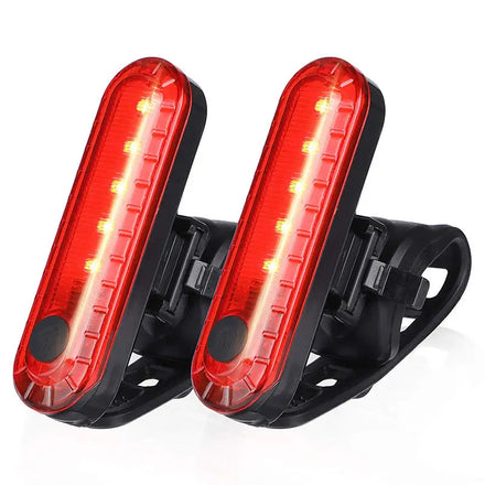 Customized Package Battery Powered Bright Bicycle Front and Tail LED Lights with 4 Modes for Night Riding