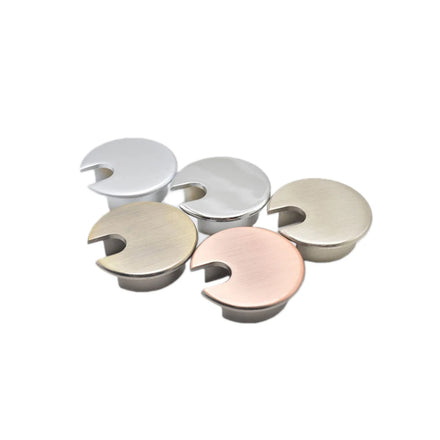OEM Customized Metal Desk Grommet Cable Sleeves Aluminum CNC Machining Parts Cable Tidy Hole Covers for Office & Computer Desk