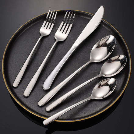 Custom Logo Stainless Steel 18/8 Wedding Hotel Cutlery Set Restaurant Banquet Service Fork Spoon Flatware