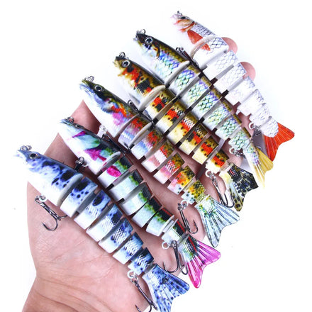 Wholesale Fishing Supplier Bass Trout Fishing Lure Metal Jointed Swimbait 8 Segments Fishing Lure for Freshwater