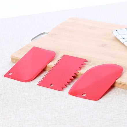 Baking Pastry Cream Scraper Teeth Edge DIY Scraper Cake Decorating Fondant Pastry Cutters Baking Spatulas Cake Tools