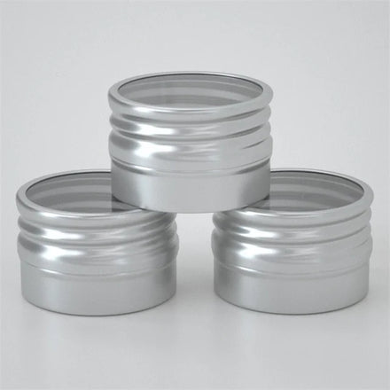 Hot Sale 10ml/10g Silver Aluminum Jars D30*H19mm Lip Balm Face Cream Skin Care Eye Cream Tin Lid for Perfume Blush Lotion