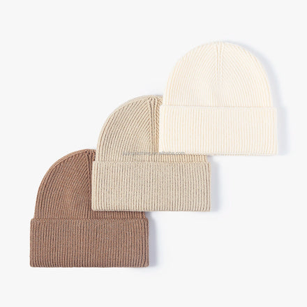Hat Supplier Manufacturer Embroidery Pure Pigment Color Unisex Knit Hat Hat Winter Women's Beanie