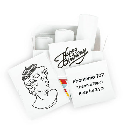 Phomemo T02 Thermal Printer Self Adhesive 50mm*3.5m Self Adhesive PaperLast for Two Years