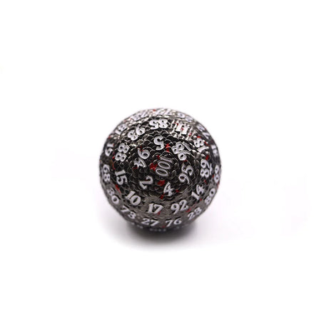 New Arrival Durable D100 Metal Dragon Scales 100 Sided Entertainment Board Game Dice Dnd Dice