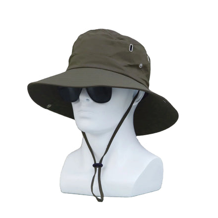 Men Women Waterproof Sunscreen Broad-brimmed Fisherman Bucket Hat Outdoor Fisherman Hiking Hats for Men Camping Sun Caps Hats