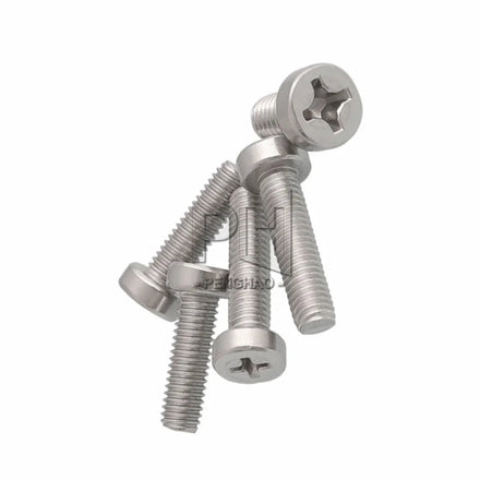 OEM M2 M2.5 M3 M4 M5 M6 M8 Machine Screw GB822 ISO7048 Metric Thread Stainless Steel Oxidation Cross Recess Cheese Head Screw