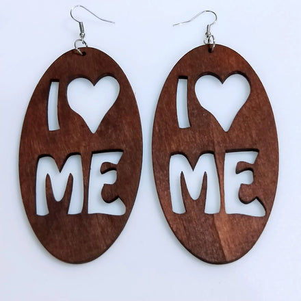 African Wooden Earrings Retro Geometric Wood Statement Earrings Drop Jewelry