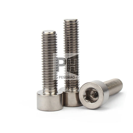 Heavy Duty DIN912 M3 M4 M5 M6 M8 M10 M12 Titanium Alloy Screw Hex Socket Head Cap Screw Hexagon Bolt