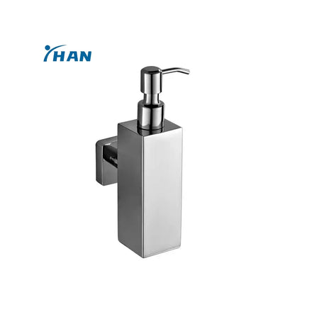 Black Stainless Steel Wall Mounted Soap Dispenser with Lid 200-300ml Refillable Shampoo Lotion Pump for Hotel Bathroom