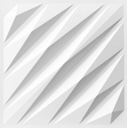 Irini White Color Floral Pattern 3D PVC Wall Panel Waterproof Fireproof 50x50cm DIY Wallpaper for Home Apartment