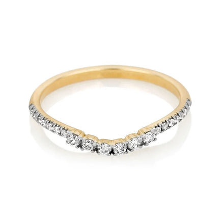 Milskye 2023 New Arrival Gold Plated 925 Sterling Silver Wave Crystal Silver Ring