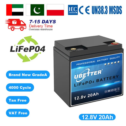 Stock Long Cycle Lifepo4 Batteries 12v 20ah 50AH 100ah 200Ah 300ah 400ah Lithium Batteries 24V Solar Lithium Ion Battery Pack