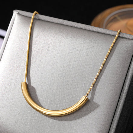 Fashion Women Jewelry 18K Gold Plated 316L Stainless Steel Necklace Wholesale