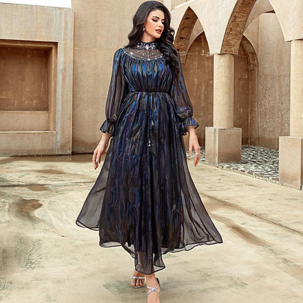 Evening Dresses Arabic Turkey Abaya Islamic Moroccan Kaftan for Women Caftan Moroccan Kaftans Dubai Black Abaya Long Dress