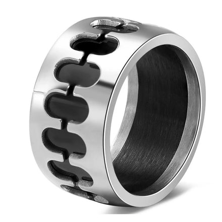 Men's Stainless Steel Vintage Luxury Punk Hollowed Wedding Bands Rings