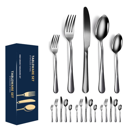 20 Piece Silverware Flatware Cutlery Set Stainless Steel Utensils Service for 4 Tableware Set for Home and Restaurant