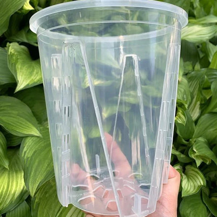 Garden Supplies Wholesale Price Cheap pp Transparent Orchid Tall Perforated Planter Pots clear Plastic Pot for Plants Container