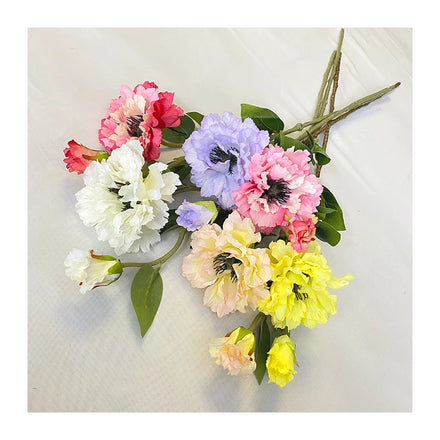 Soft Pack 2 Orange Stems Decoration Mariage Artificial Flowers Decorative