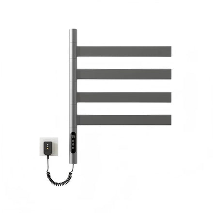 2025 Smart Electric Stainless Steel Heated Towel Rack with Constant Temperature Rotating Towel Rack and Heater for Bathrooms