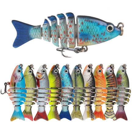 WEIHE 5.8cm 4.7g 10Colors Artificial Multi Jointed Fishing Lure Hard Sinking Bait