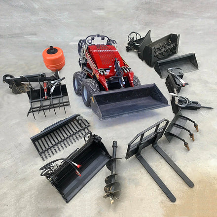 2023 Newest Cheap Small Skid Steer Front End Loader With Bucket Mini Skid Steer Loader Attachment Skidsteer Bagger Mini