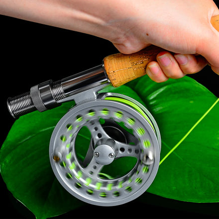 Fly Fishing 2+1 BB Fishing Wheel Fly Fishing Reel CNC Machine Right & Left Handle Aluminum Fly Raft Metal Reel