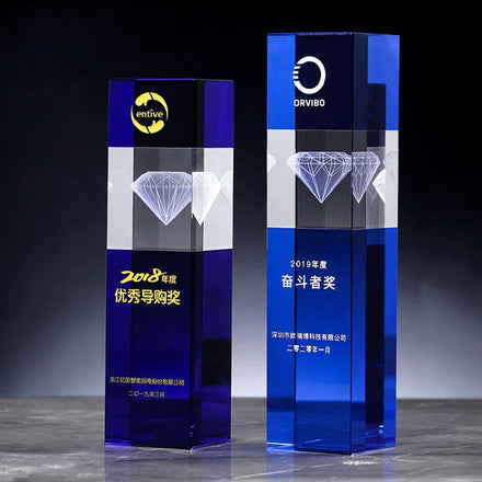 Professional Factory Wholesale Crafts 3d Diamond Engraving Blank Custom Crystal Award