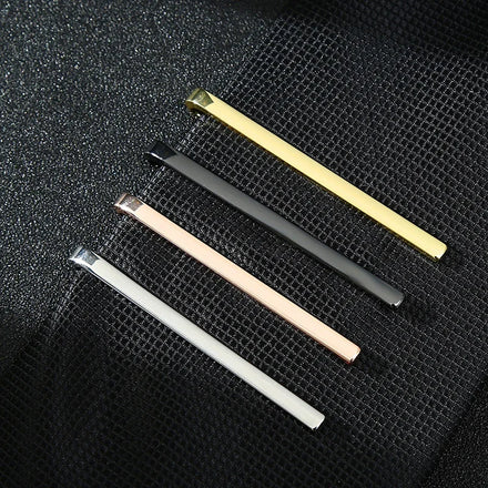 Wholesale Narrow Slim Copper Tie Bar Clip Custom Stainless Steel Tie Bar for Men