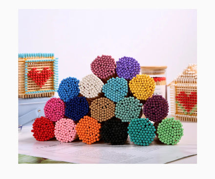 Safety Matches Disposable Bulk Wholesale Customizable Match Sticks Long Stem Colored Head Match Box Gift