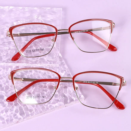 Newest Women Men Spectacle Prescription Cat Eye Metal Frames Optical Glasses Best Price Fashionable Optical Frames
