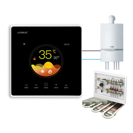Wifi Smart Thermostat for Gas Boiler Water Heating Wireless Wifi Control Thermostat with Light Switch Work for Tuya Google Alexa