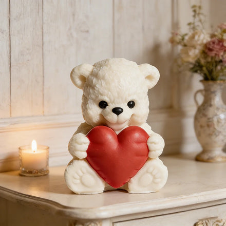Animal Candle Molds Heart Rose Bear Rabbit Love Candle Silicone Molds for Making Candle
