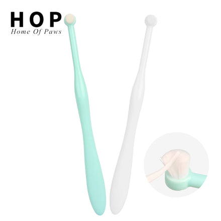 Factory Wholesale PVC Box Packaging Plastic Small Soft Pet Tooth Brush Dog Toothbrush