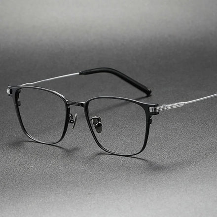 Pure Titanium Square Optical Frame Eyewear Resin Prescription Optical Lens Solid Pattern Gafas Para Hombre 2022