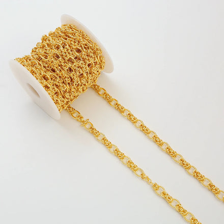5Yard/Roll 18K Gold Plated Brass Round Chain with Zircon for DIY Necklace Making