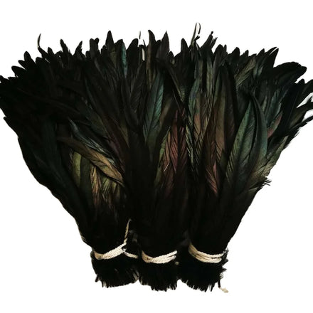 100Pcs 14-16Inch/40-45cm Selected Prime Quality Wholesale Dyed Coque Tails Feather Long Black Feathers Rooster Feathers