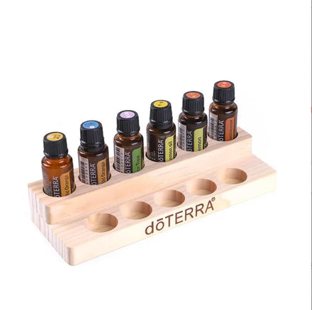 Doterra Double -layer Display Rack Essential Oil Storage Box Solid Wood 11 Grid Essential Oil Rack 15ml