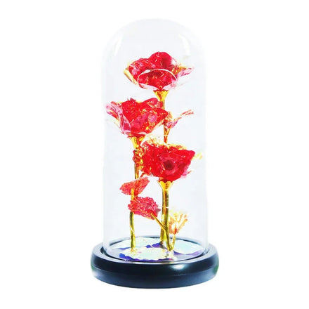 AYOYO OEM Rose Glass LED Light Color Rose Mother's Day Gift Valentines Day Gift 2025