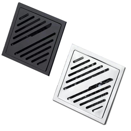 Black Square Stainless Steel Deodorant Concealed Floor Drain - Durable for Kitchen/Balcony/Shower Sewer