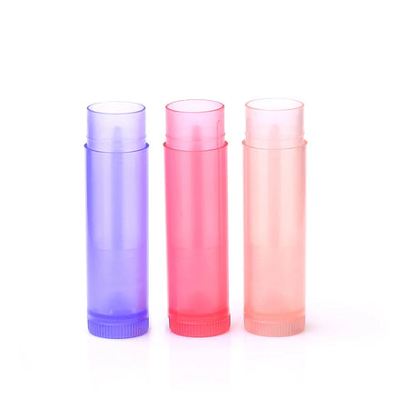 Customized Colorful 5g Empty Plastic Lip Balm Tube Round Mini Chapstick Container for Eye Cream Lipstick Tube Packaging