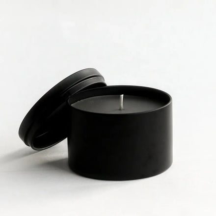 2023 Wholesale Black Tin Candles Jar Containers Candle Tins with Lid 8oz